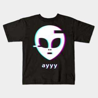 Ayyy - Aesthetic Meme Vaporwave Alien Kids T-Shirt